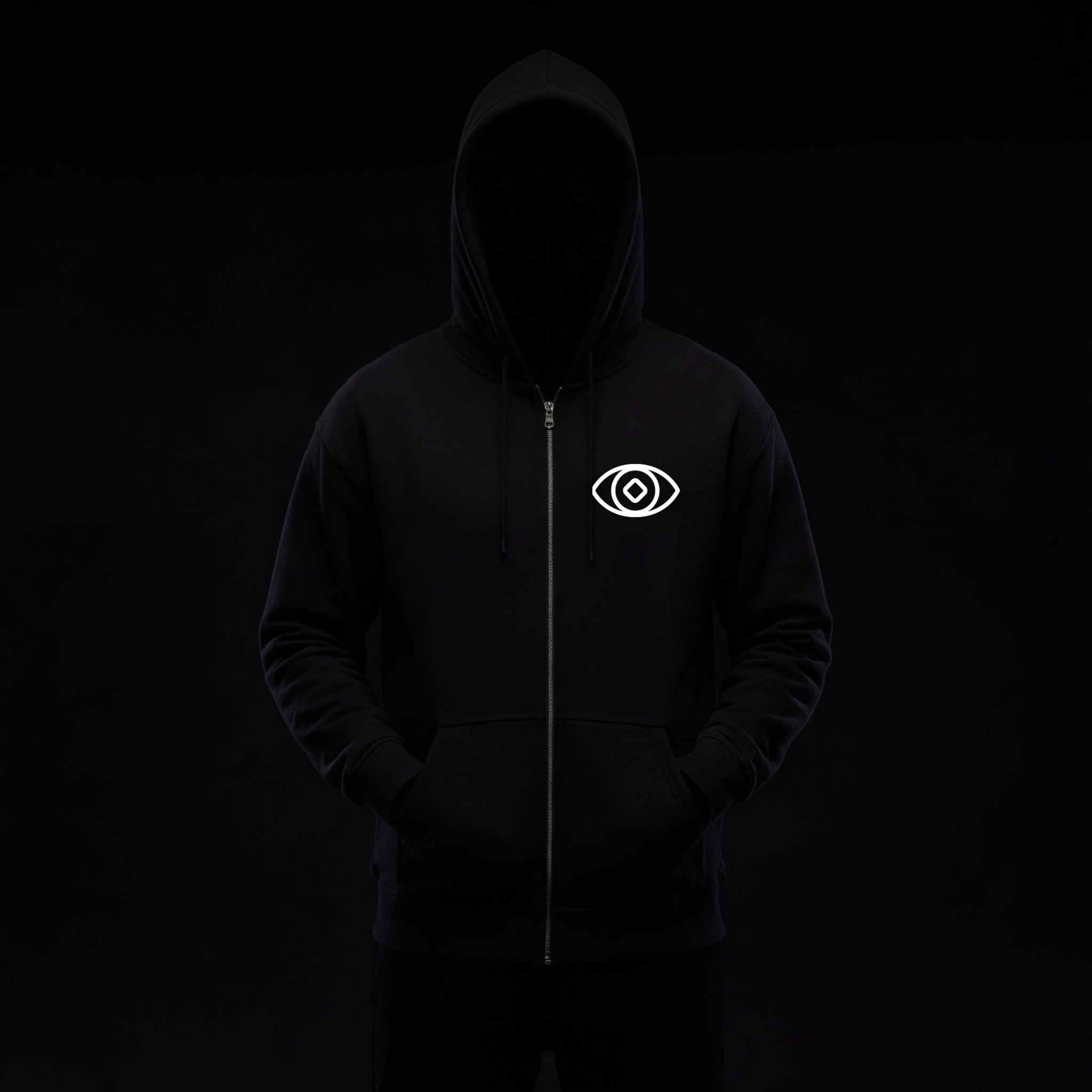 Sweat à capuche épais unisexe à fermeture éclair Designshot 'Signs' Eye